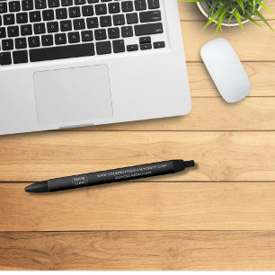 Business Logo Professional Branded Black Ink Pen