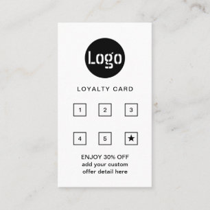 Business Logo Professional Company Punch Loyalty Card