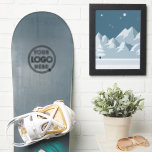 Business Logo | Professional Corporate Board<br><div class="desc">A simple custom snowboard or skateboard logo sticker design in a modern minimalist style which can be easily updated with your company logo.</div>