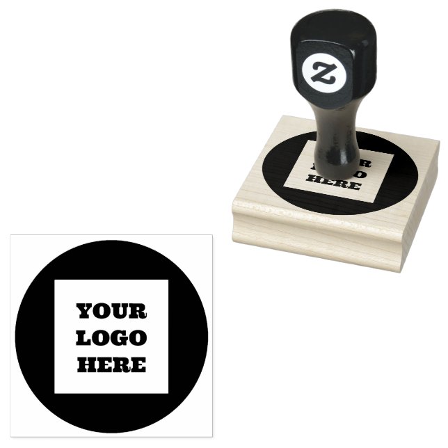 Business Logo Professional Modern Corporate Rubber Stamp (Stamped)