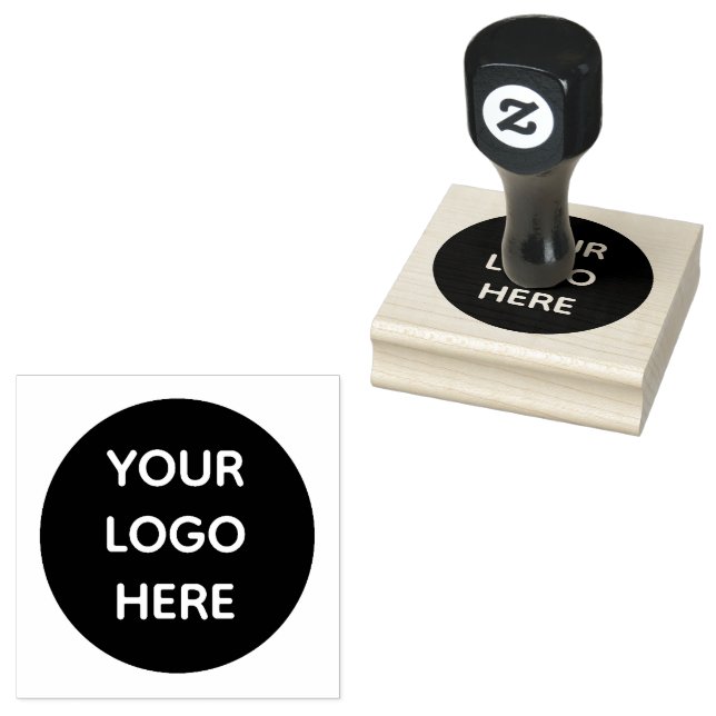 Business Logo Professional Modern Corporate Rubber Stamp (Stamped)