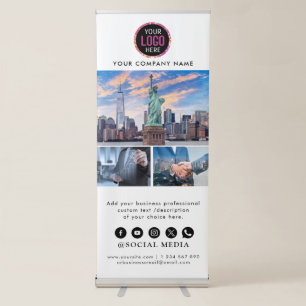 Business Logo Professional PHOTO Retractable Banner