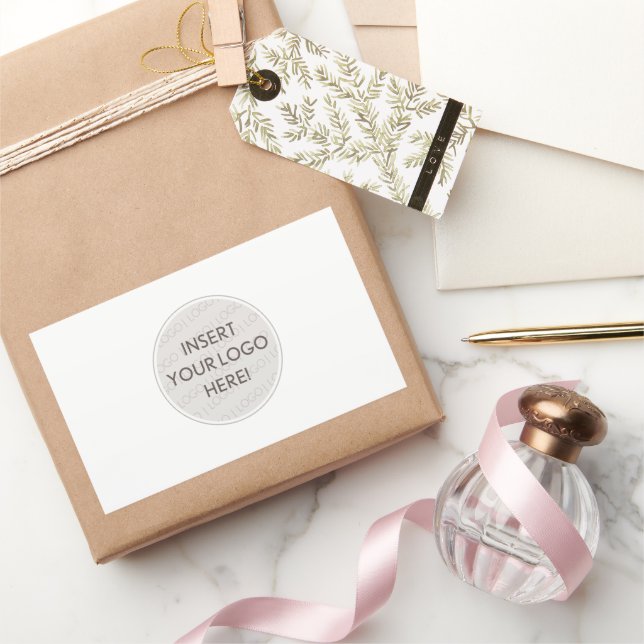 BUSINESS LOGO professional simple modern packaging Rectangular Sticker (Gifting)