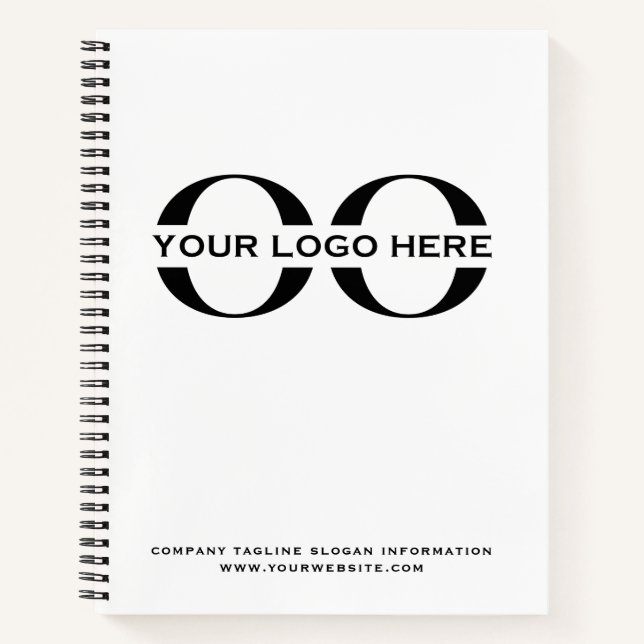 Business Logo Professional White Notebook (Front)