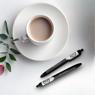 Business Logo Promotional Black Corporate Branding Blue Ink Pen