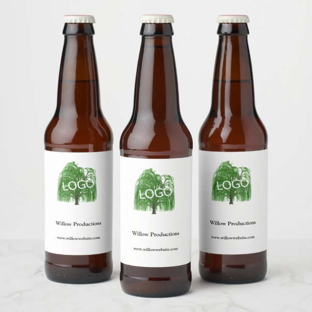 Business Logo Promotional Company Beer Bottle Label (Bottles)