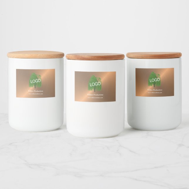 Business Logo Promotional Company Copper Food Label (Bottles)