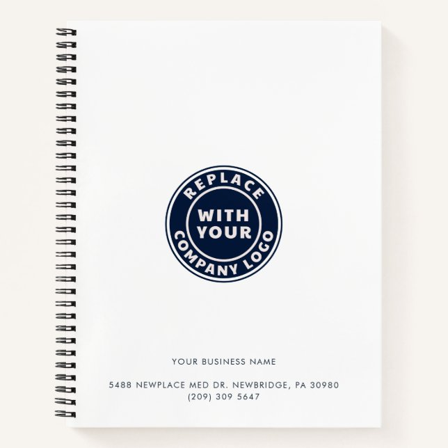 Business Logo Promotional Company Employees Notebook (Front)