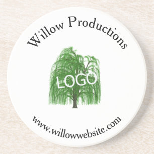 Business Logo Promotional Company Sandstone Coaster
