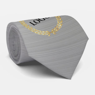 Business Logo Promotional Company Silver Tie