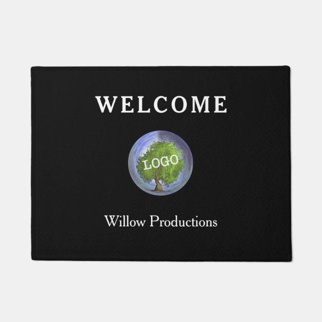 Business Logo Promotional Company Welcome Doormat (Front)