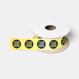 Business Logo Promotional Custom Gold Satin Ribbon