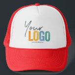 Business Logo Promotional Item Boss Customer Gift Trucker Hat<br><div class="desc">Easily personalise this high quality promotional hat with your own company logo and custom text. Simply delete the text if you just need a logo. No minimum and no set up fee! Available in many colours. Logo Hats are an easy and effective way to create and increase your brand awareness...</div>