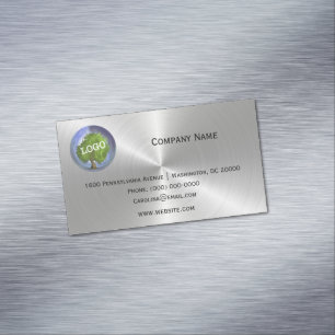 Business Logo Promotional Silver Magnetic Business Card