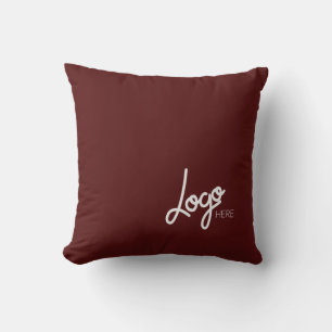 Business Logo Promotional Solid Colour Burgundy Re Cushion