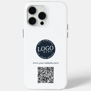 Business Logo QR Code and Website Custom iPhone 15 Pro Max Case