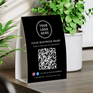 Business Logo QR Code Black
