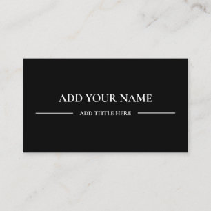 Business Logo QR Code Black Modern Professional Card