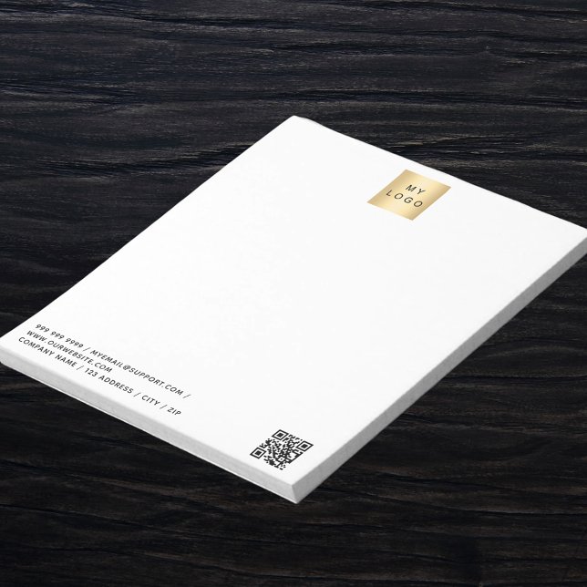 Business logo QR code brand colour Notepad (Creator Uploaded)