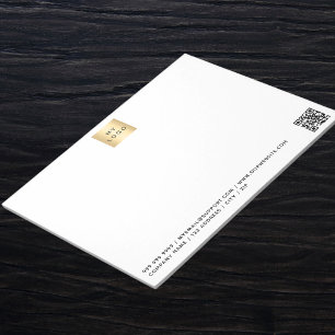 Business logo QR code brand colour Notepad
