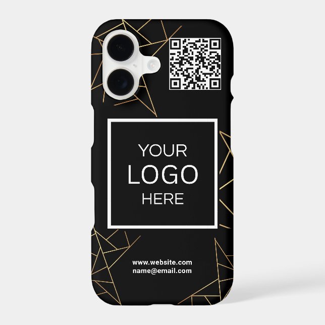 Business Logo QR Code Branding black  (Back)