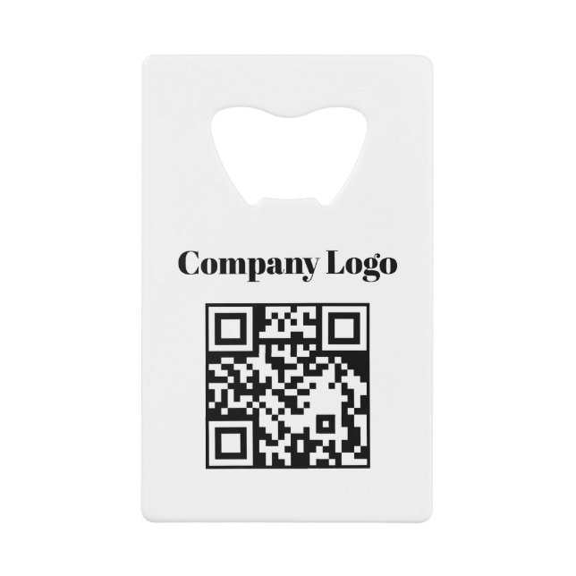 Business Logo QR Code Company Credit Card Design (Front)