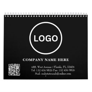 Business Logo QR code Company Modern Calendar