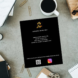 Business logo qr code instagram black  flyer