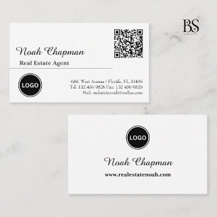 Business Logo QR code Professional Service Business Card