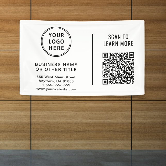 Business Logo QR Code Promotional Banner (Business Logo QR Code Promotional Banner)