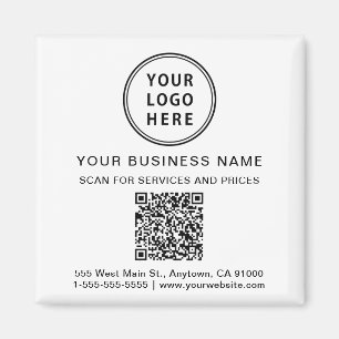 Business Logo QR Code Promotional Magnet