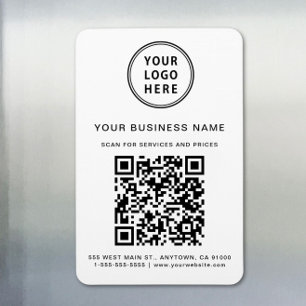 Business Logo QR Code Promotional Magnet