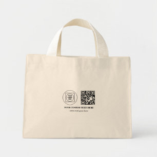 Business Logo QR Code Promotional Mini Branding Tote Bag