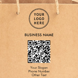 Business Logo QR Code Self-inking Stamp