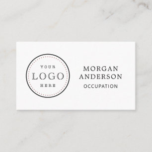 Business Logo QR Code Simple Business Card