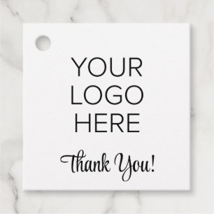 Business Logo QR Code Thank You Favour Tags