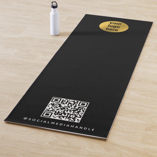 Business Logo QR Code Yoga Studio Promotional Yoga Mat (In Situ)