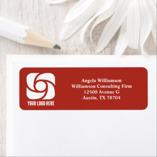 Business Logo Red Company Return Address