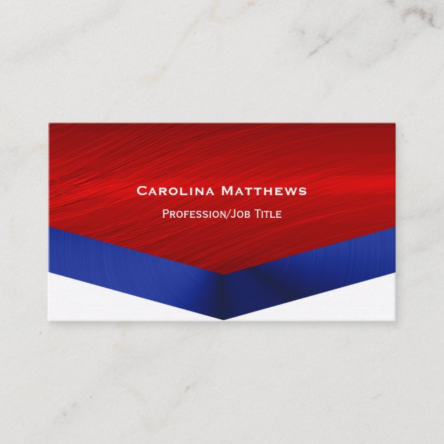 Business Logo Red White Blue Card (Front)