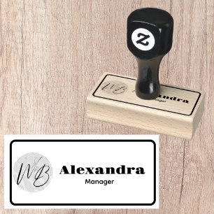 Business Logo Restaurant Manager Personalized Rubber Stamp