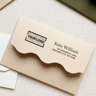 Business Logo Return Address Label Self-inking Stamp