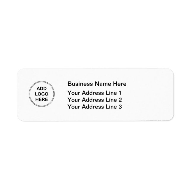 Business Logo Return Address Labels (Front)