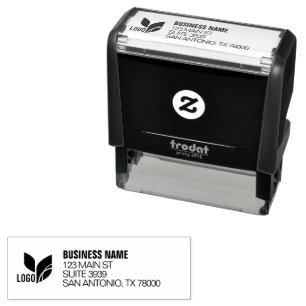 Business Logo Return Address Self-inking Stamp