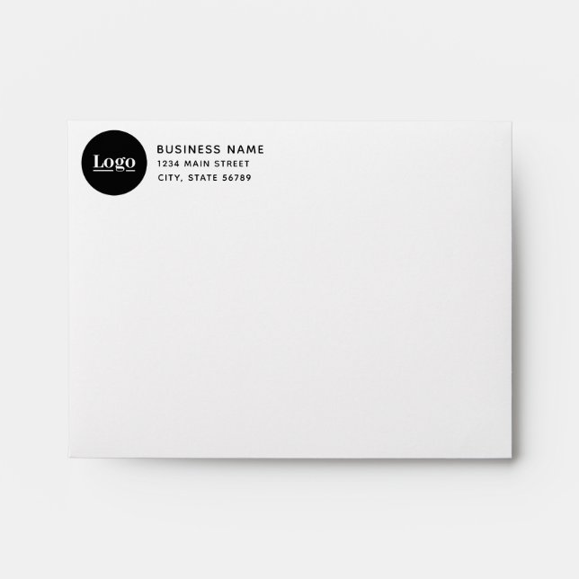 Business Logo Return Address White Envelope (Front)