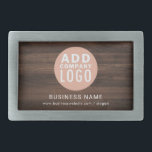 Business Logo Rustic Company Custom Promotional Belt Buckle<br><div class="desc">Modern rustic minimalist rustic Belt buckle to add your business logo, name, and website or just the company name. Easily change the fonts or colours by using our "Design Tool" nested under the "Personalise" button. There is no minimum order requirement and no setup fee. Order as many or as fewer...</div>