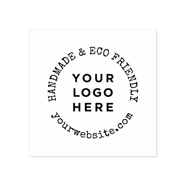Business Logo Rustic Handmade Website Custom Rubber Stamp (Imprint)