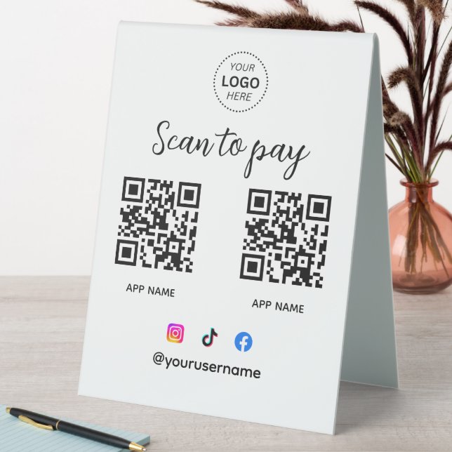 Business Logo Scan To Pay Qr Code  (In SItu (Table))