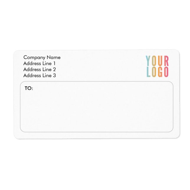 Business Logo Shipping Labels Return Address (Front)
