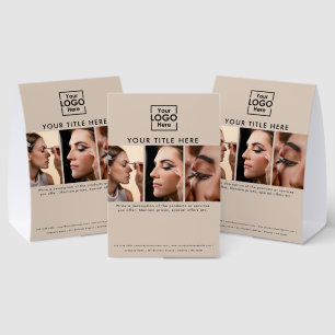 Business Logo Simple Beige Beauty Salon 3 Photos