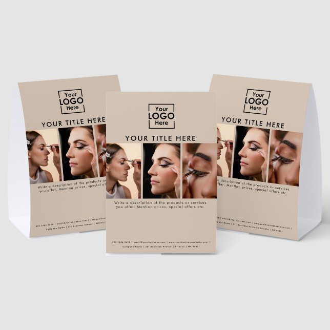 Business Logo Simple Beige Beauty Salon 3 Photos (Insitu(Multi))